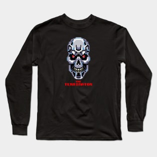 Terminator Pixel Art Long Sleeve T-Shirt